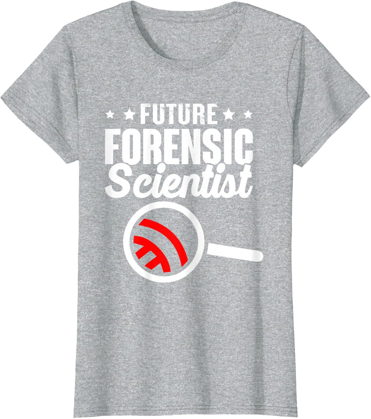 Future Forensic Scientist Science Investigator T-Shirt - Heather Grey