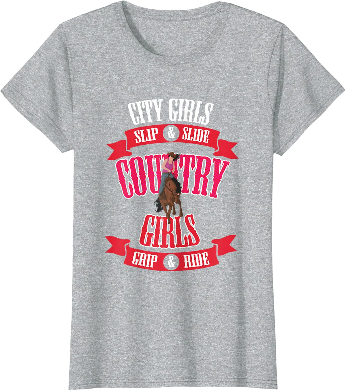 Country Girl Gifts I Farm Life Boho Graphic Country T-Shirt - Heather Grey