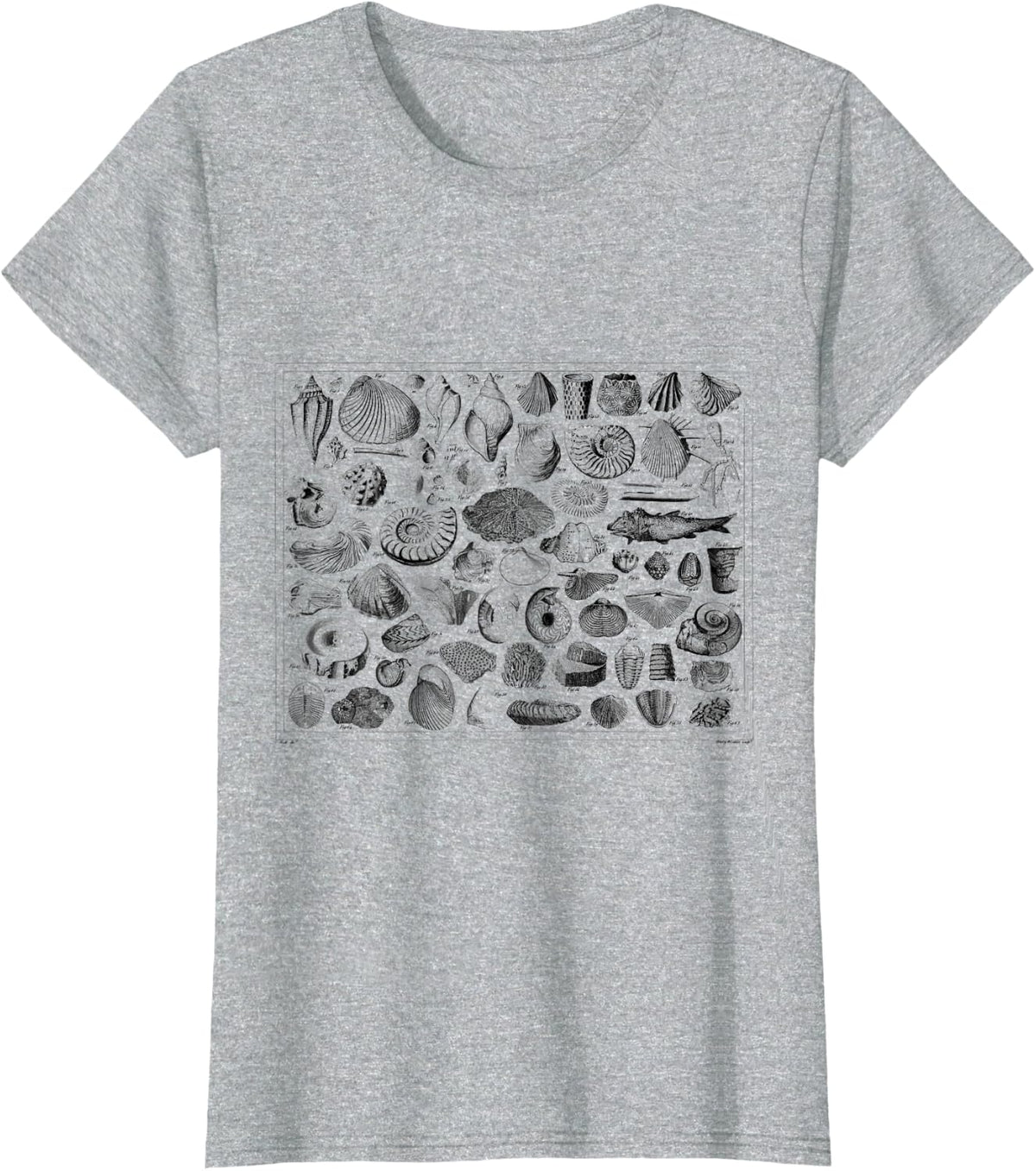 Vintage Dinosaur Fossils T-Rex Paleontology Jurassic Period T-Shirt - Heather Grey
