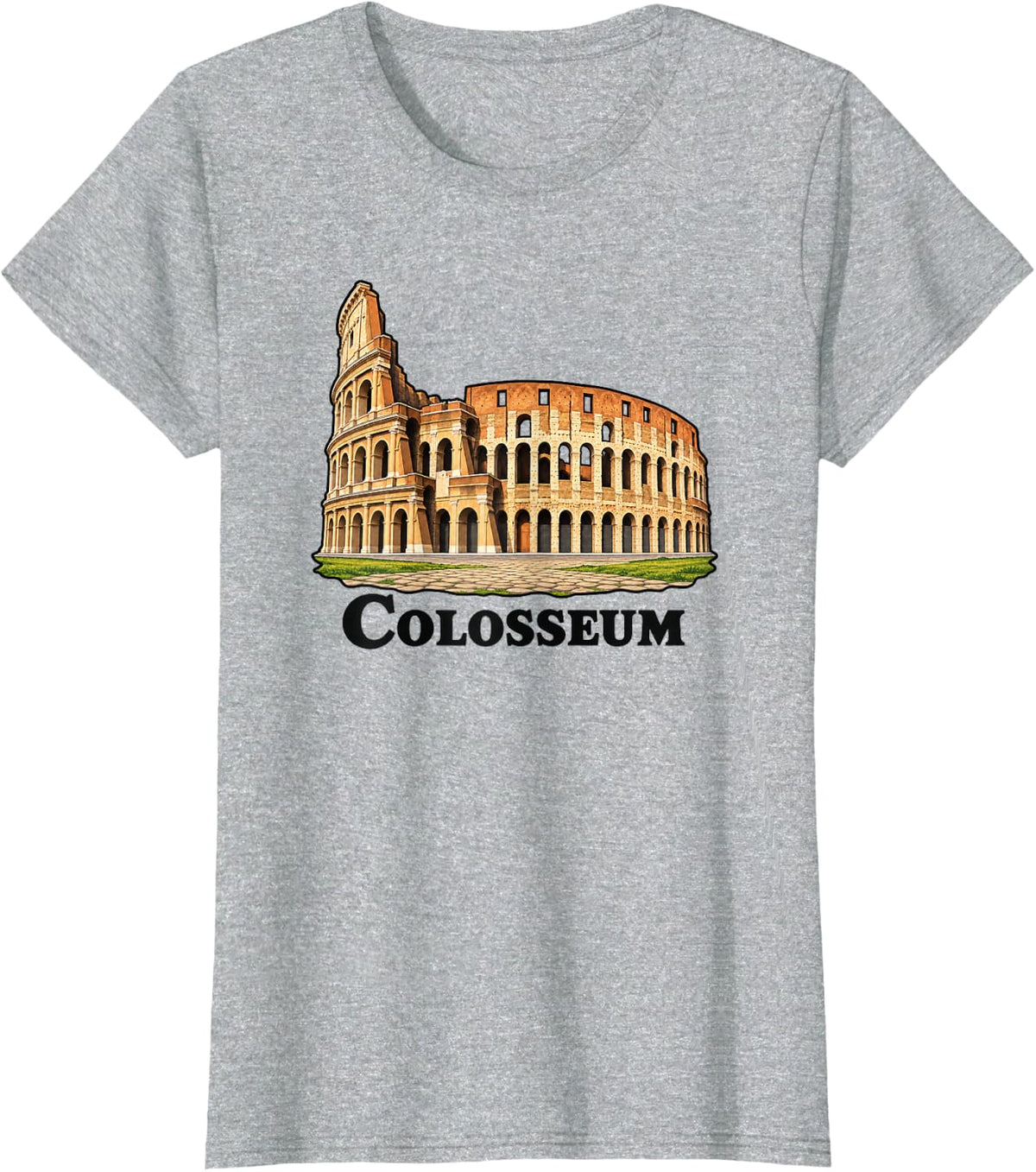 Rome Italy Ancient Roman Architecture History Travel Lover T-Shirt - Heather Grey