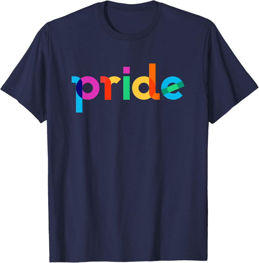 LGBT Rainbow Pride T-Shirt - Navy Blue