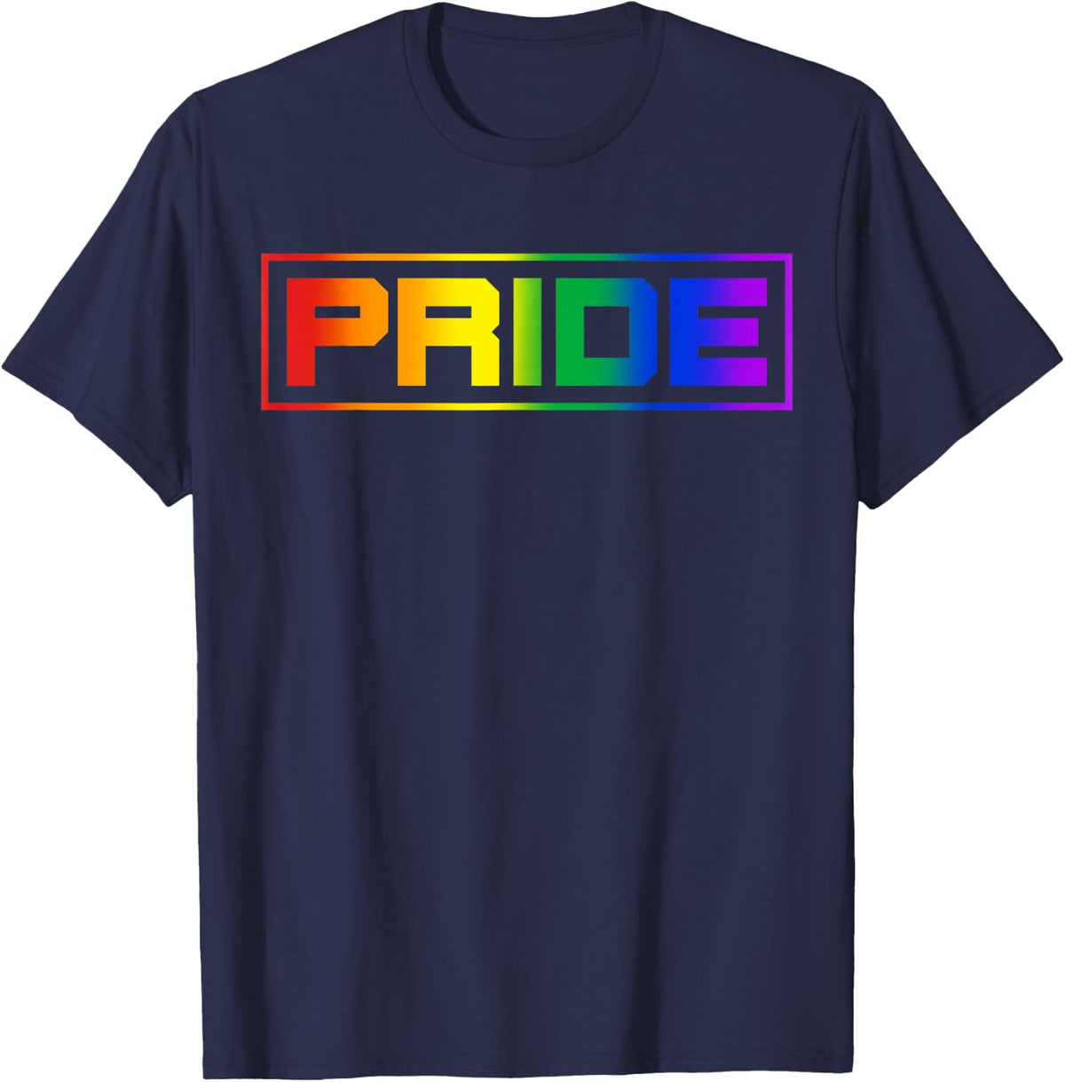 LGBT Pride Flag LGBTQA+ T-Shirt - Navy Blue