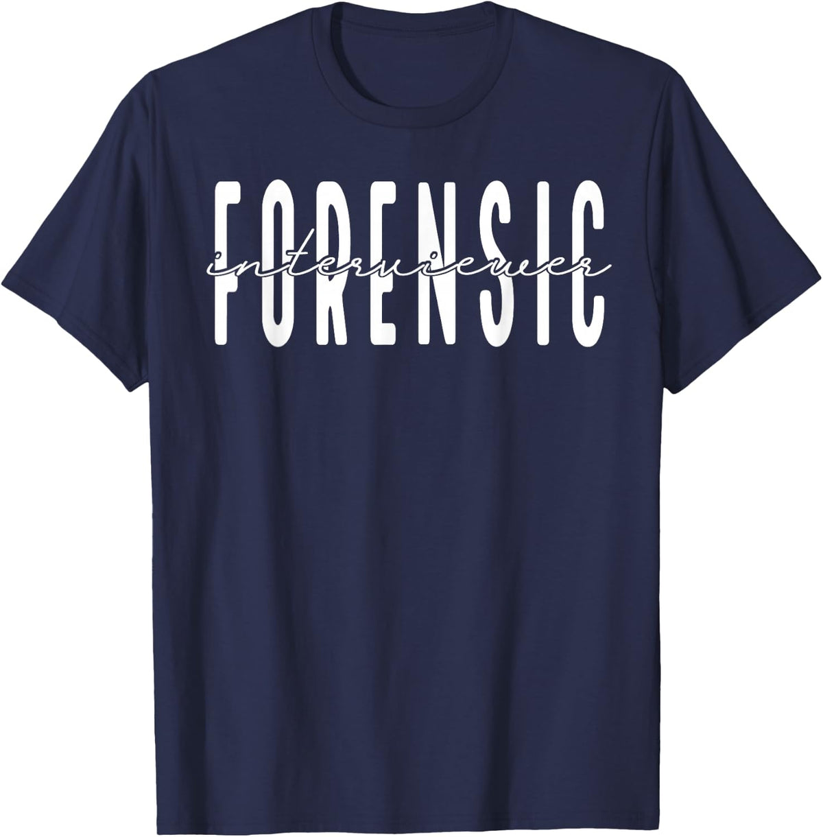 Forensic Interviewer T-Shirt, Small, Black - Navy Blue