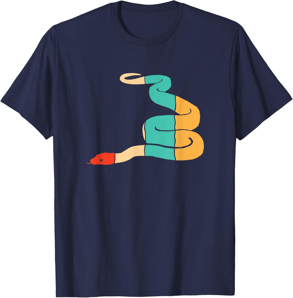 Retro Snake Owner Snake Lover Pythonidae Banana Ball Python T-Shirt - Navy Blue