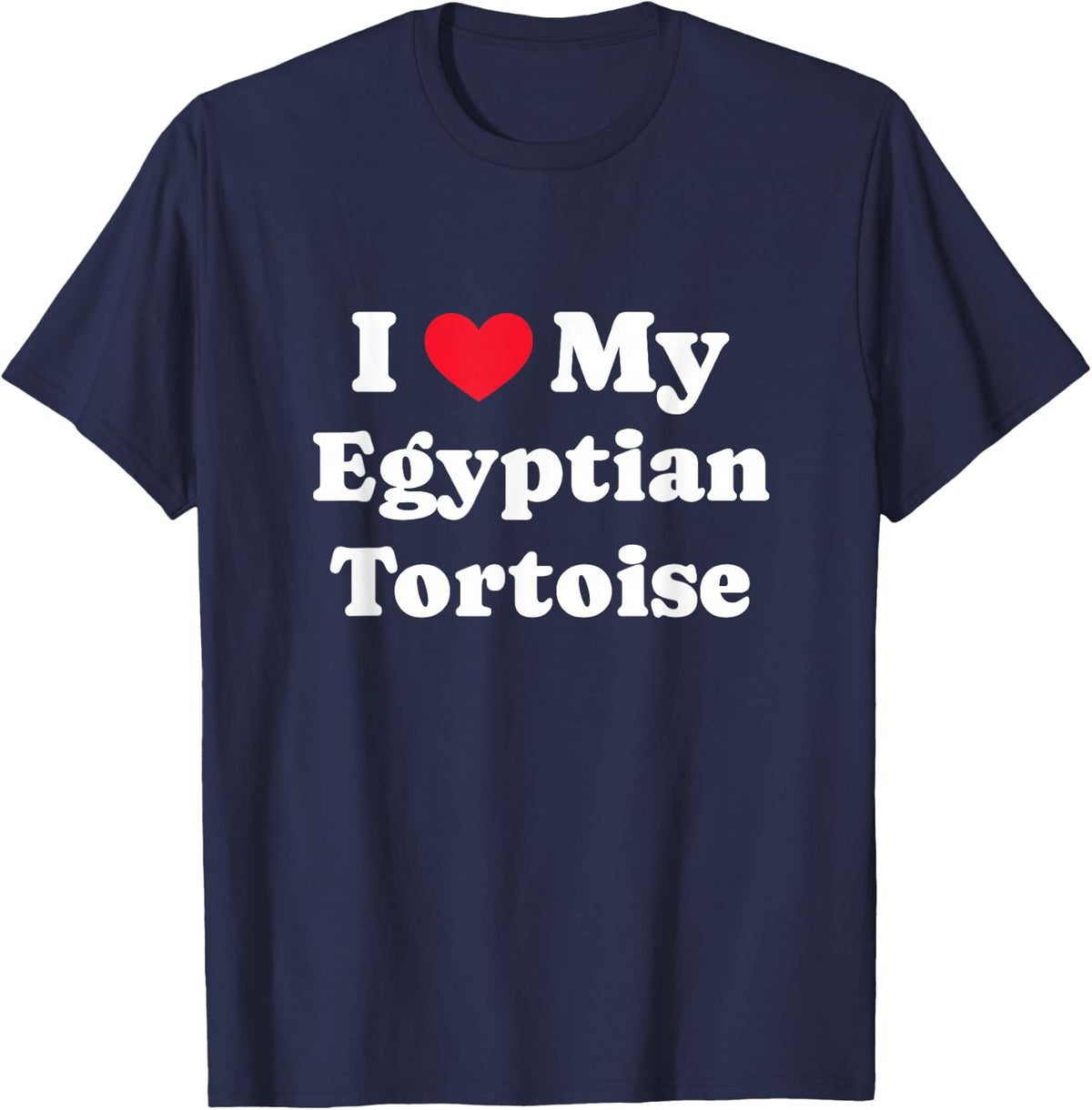 I Love My Egyptian Tortoise Kleinmann's Tortoise T-Shirt - Navy Blue
