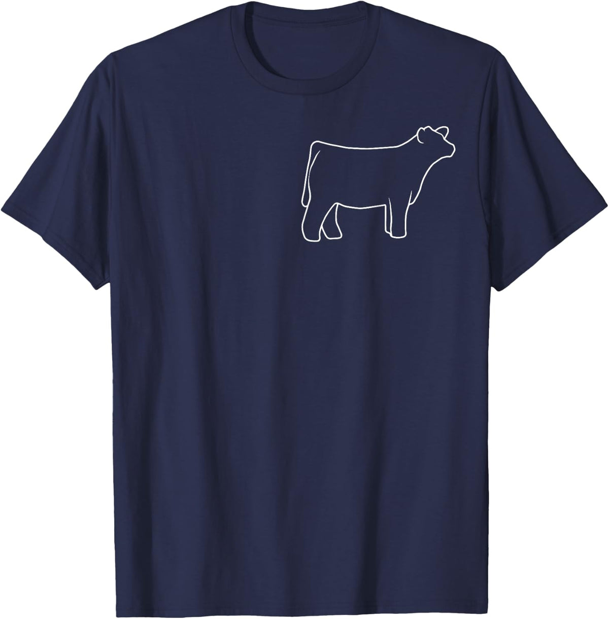 Cow Show Steer Girl T-Shirt Tees for Livestock Show Competition Cattle Farmer Cowgirl Shirt - Navy Blue