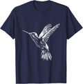 Hummingbird Birds Lovers Gift T-Shirt - Navy Blue