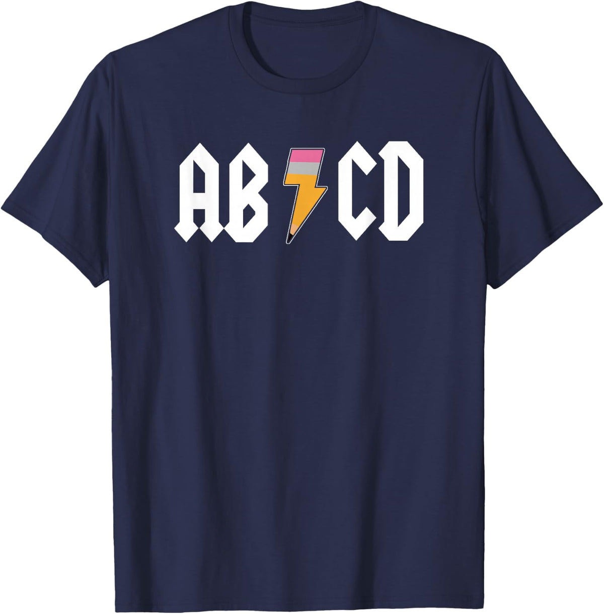 TEACHER ABCD T-Shirt - Navy Blue