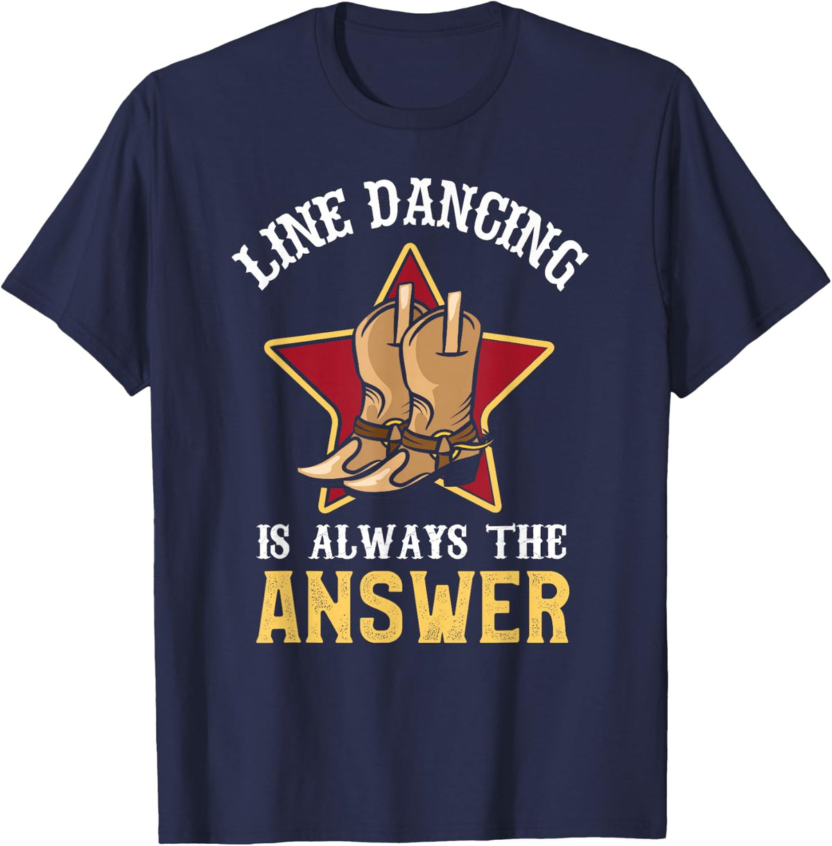 Line Dancer Shirt Funny Line Dancing Country Line Dance T-Shirt - Navy Blue