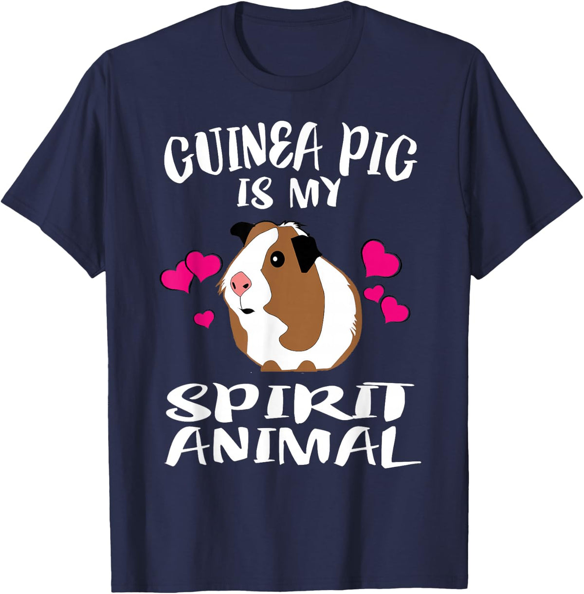 Guinea pig Is My Spirit Animal T-Shirt Pet Lover Owner Gift T-Shirt - Navy Blue