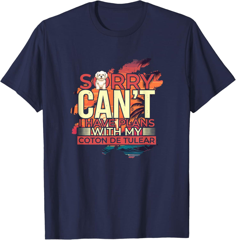 Coton De Tulear Owner Funny Dog Lover Coton De Tulear T-Shirt for Men Women Kids - Navy Blue