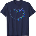 Hummingbird Heart T-Shirt Hummingbird Lover Tees Gift For Bird Lovers - Navy Blue