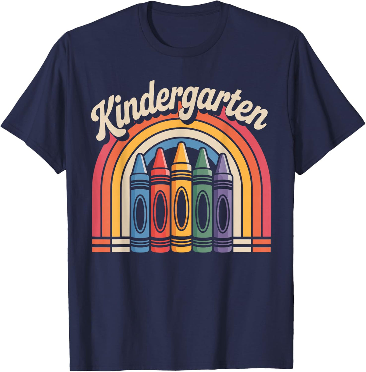 Kindergarten Funny Kindergarten Teacher T-Shirt - Navy Blue