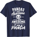Awesome Panda Bear T-Shirt - Navy Blue