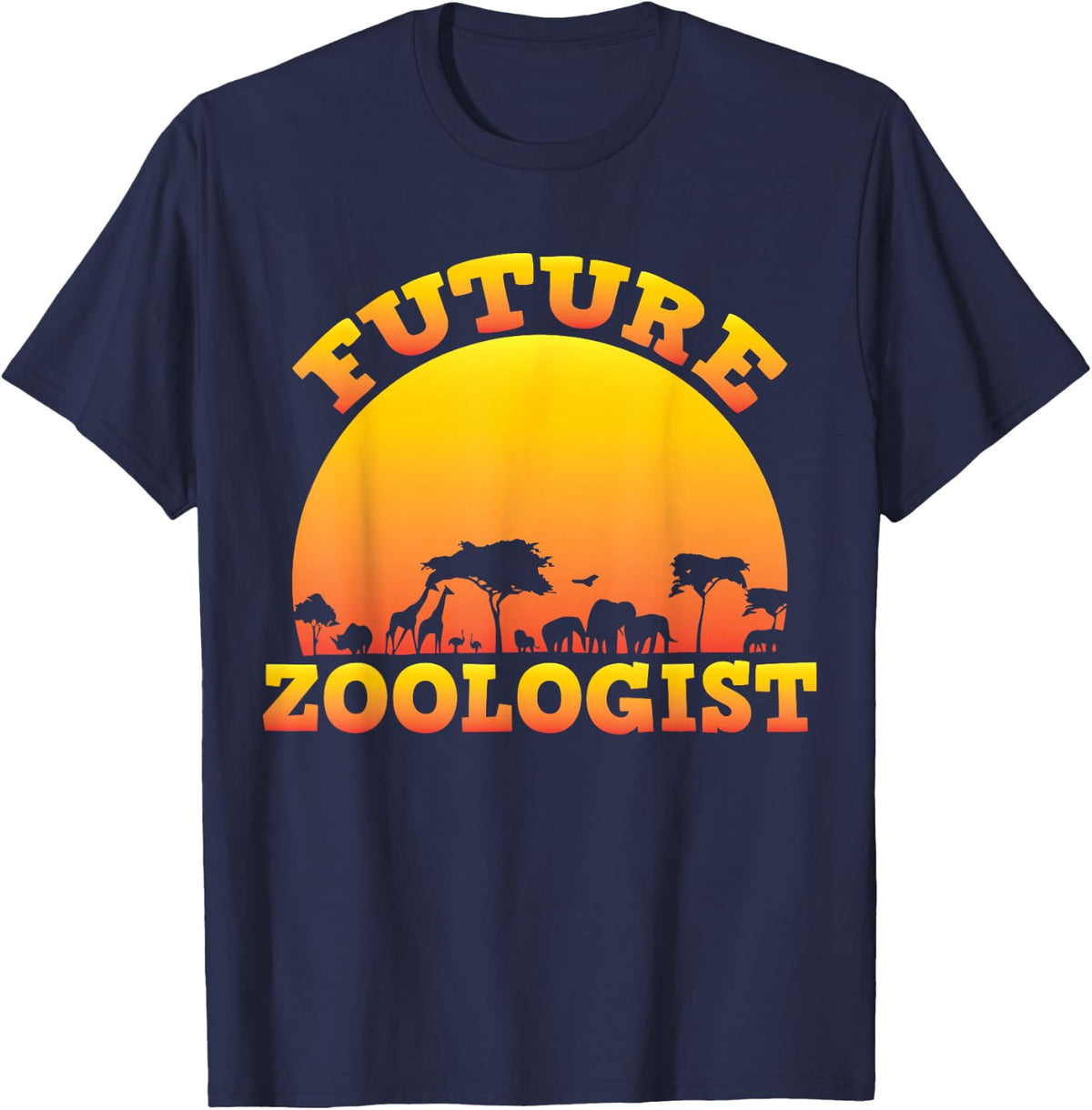 Inspiring Saying Future Zoologist Animals Lover Men Women T-Shirt - Navy Blue