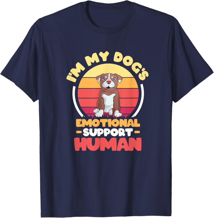 I am my dog's emotional support person. T-Shirt - Navy Blue