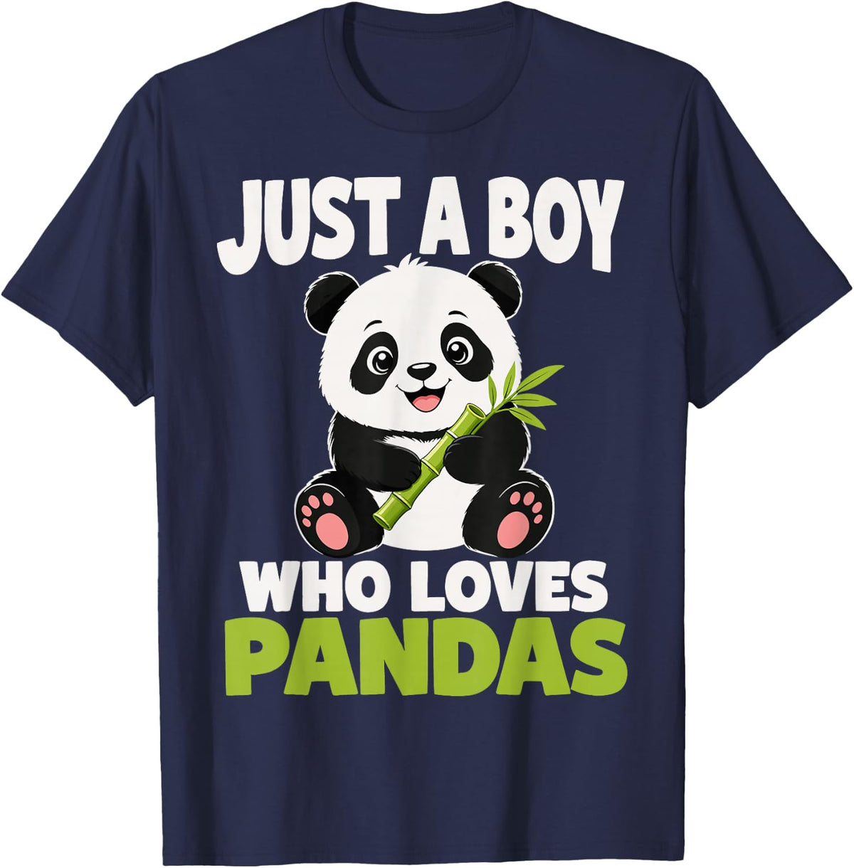 Boy Panda Lover T-Shirt - Navy Blue