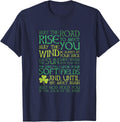 Irish Blessing May the Road Rise to Meet You T-Shirt - Navy Blue