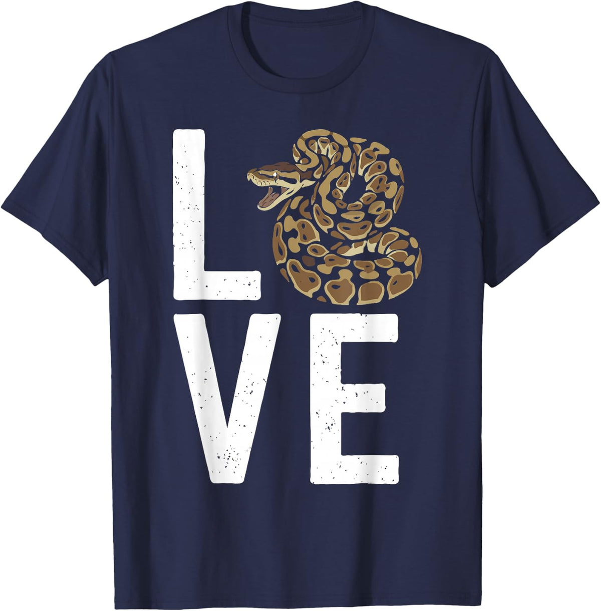 Ball Python Lover Reptile Keeper Snake Love Owner Enthusiast T-Shirt - Navy Blue