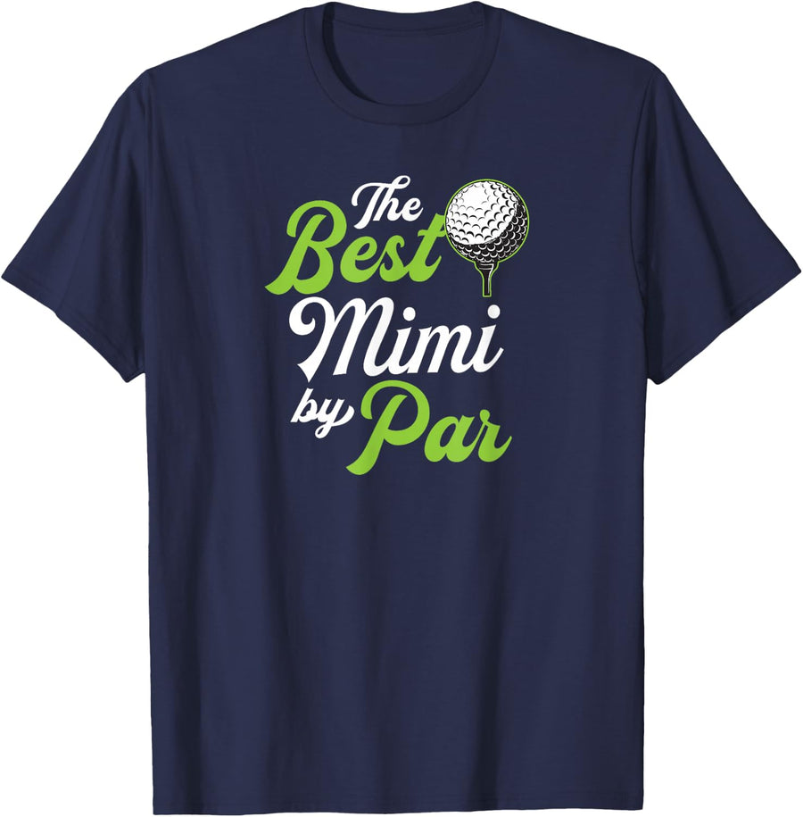 Best Mimi By Par Matching Family Golf Pun Vacation T-Shirt - Navy Blue