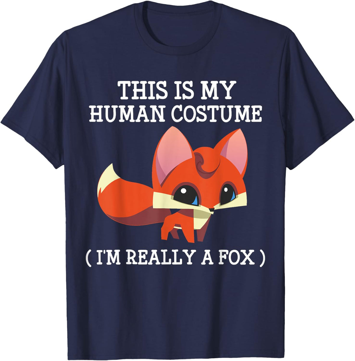 Fox Halloween Costume Cute tee boy boys mens men Kids Youth T-Shirt - Navy Blue