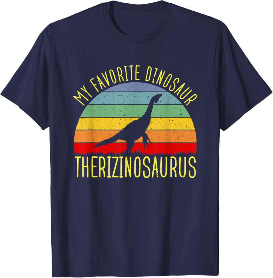 Therizinosaurus Is My Favorite Dinosaur Tees T Shirts For Dino Lovers - Navy Blue