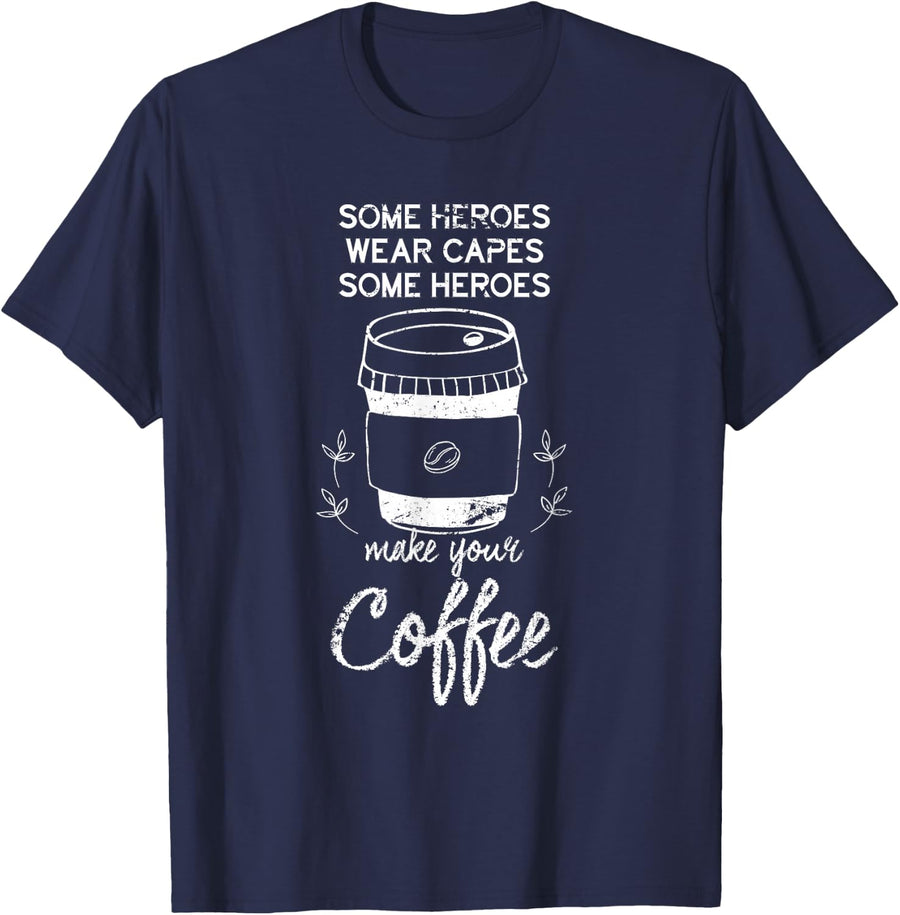 Coffeemaker Funny Coffee Lover Gift Barista T-Shirt - Navy Blue