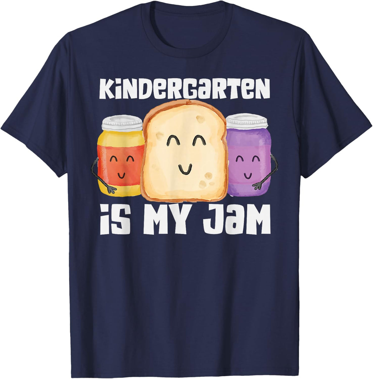 TEAM KINDERGARTEN Is My Jam Teacher Student Gift Cute T-Shirt - Navy Blue