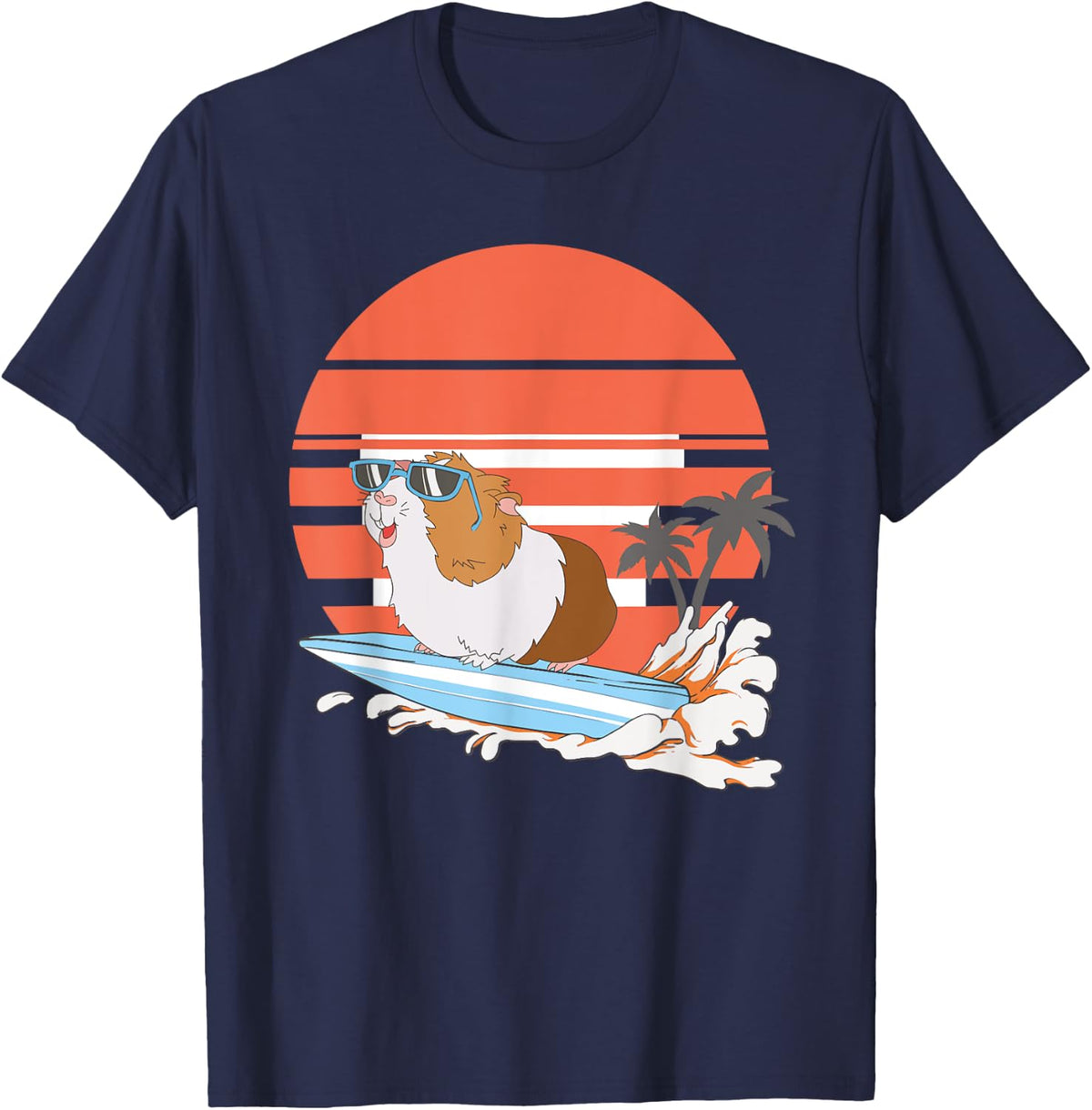 Funny Guinea Pig Mom Cute Design T-Shirt - Navy Blue