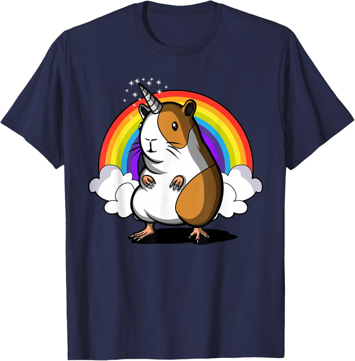 Guinea Pig Unicorn Funny Guinea Pig T-Shirt - Navy Blue
