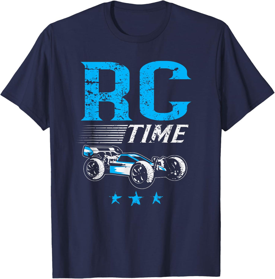 RC Cars Racing RC Time Radio Controlled RC Car T-Shirt - Navy Blue