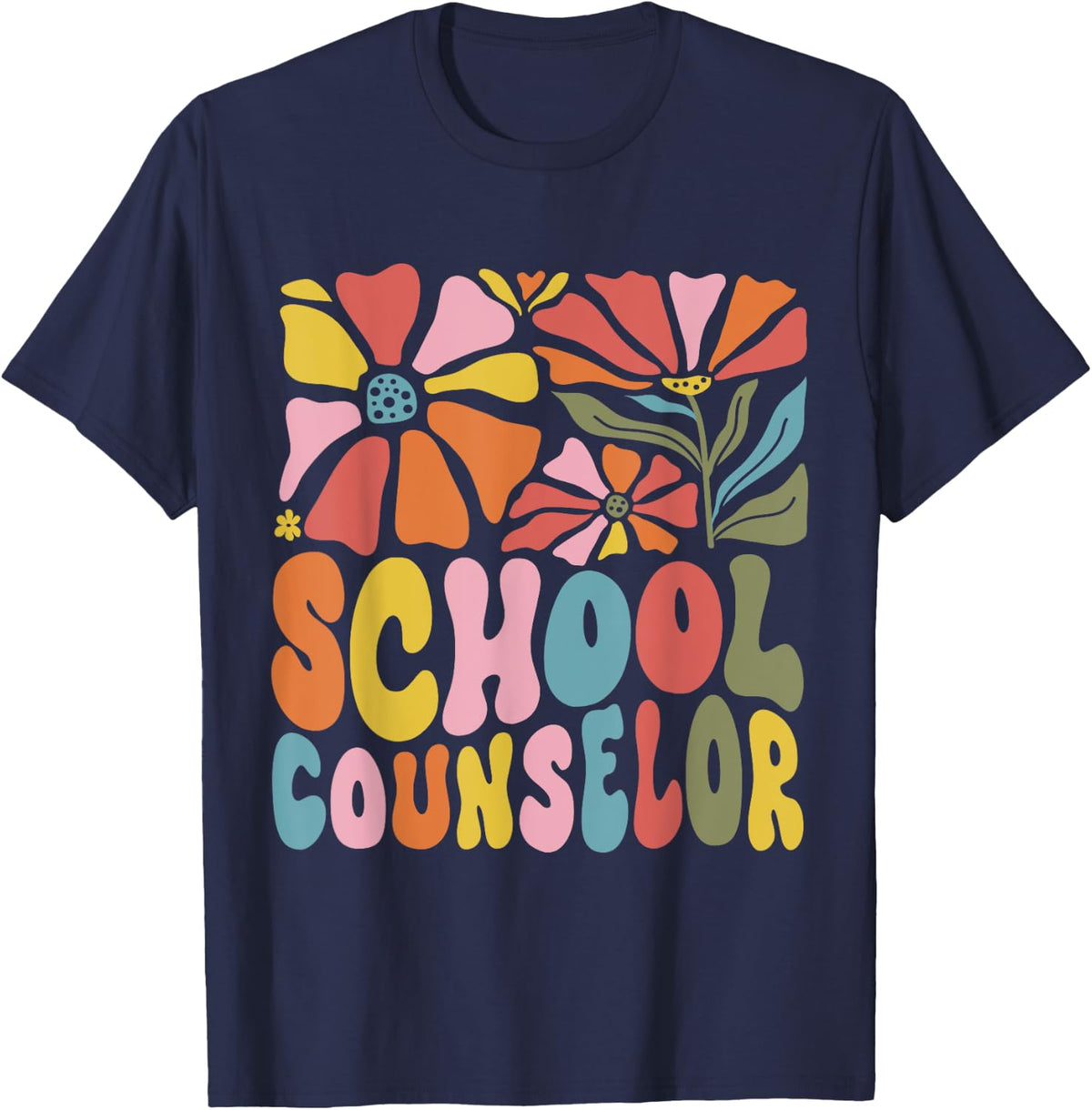 School Counselor Teacher Back To School Counseling T-Shirt - Navy Blue