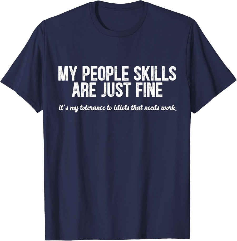 Sarcasm Skillset Tee Sarcasm Joke Adults Men Women T-Shirt - Navy Blue