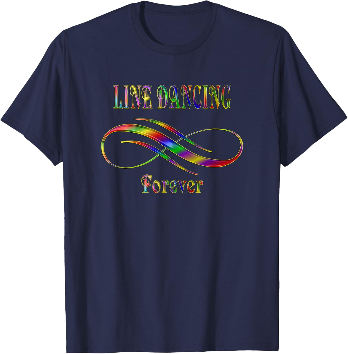 Line Dancing Forever T-Shirt - Navy Blue