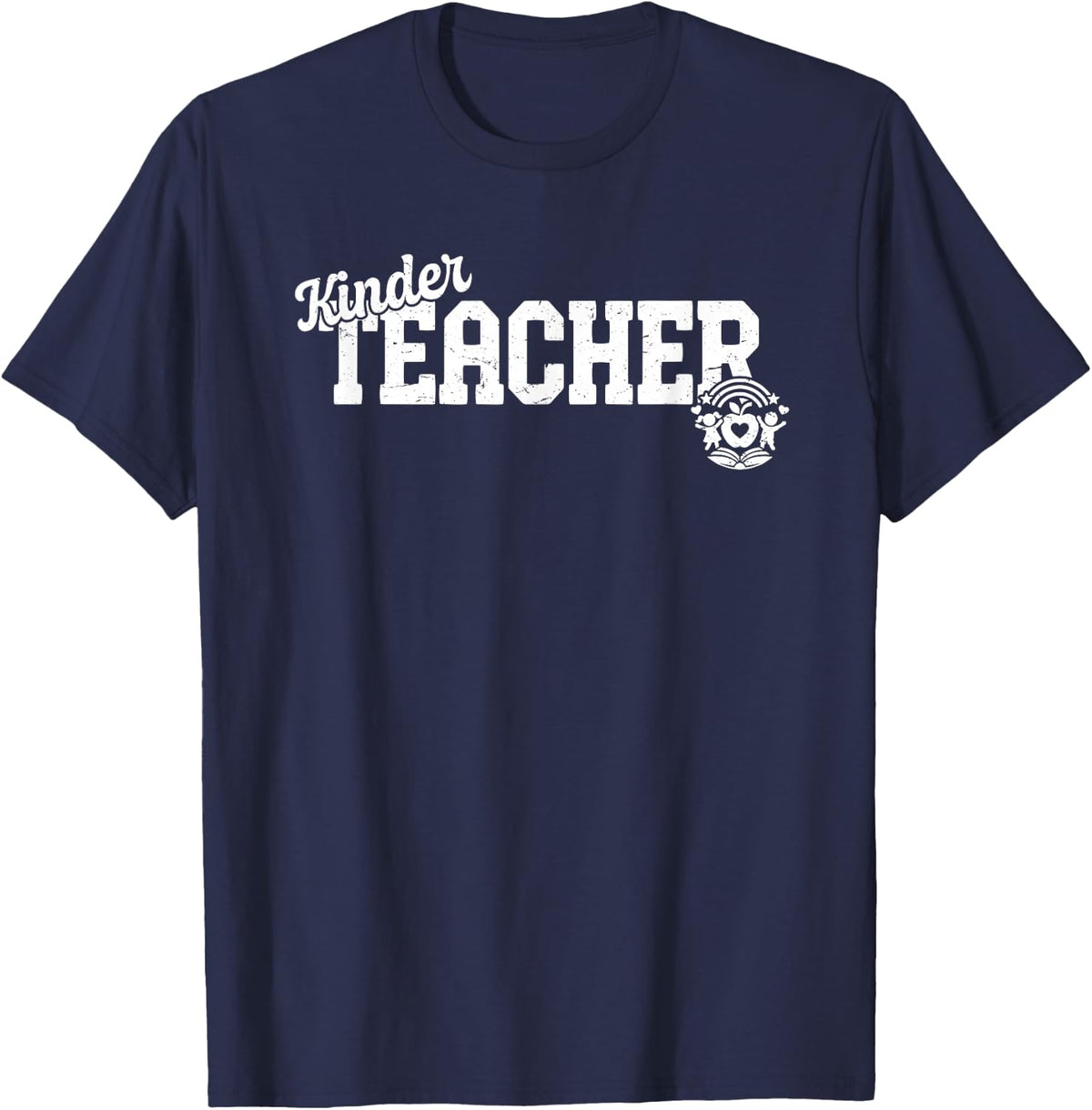 Kindergarten Teacher Back to School Teacher Appreciation T-Shirt - Navy Blue