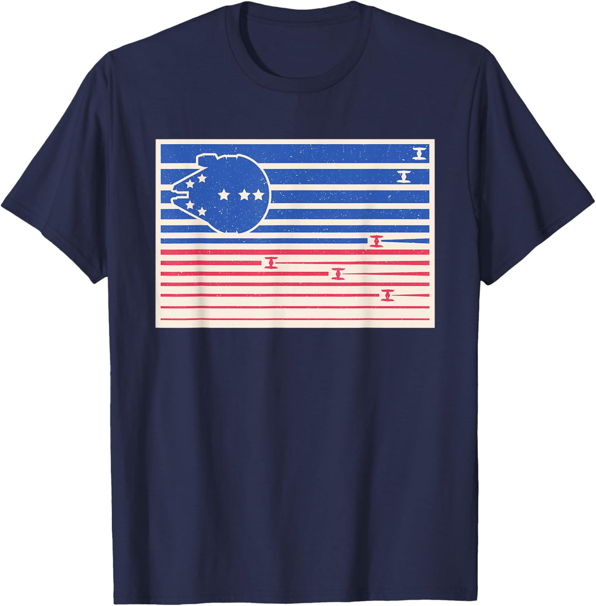 Star Wars Stars and Stripes July 4th T-Shirt - Navy Blue