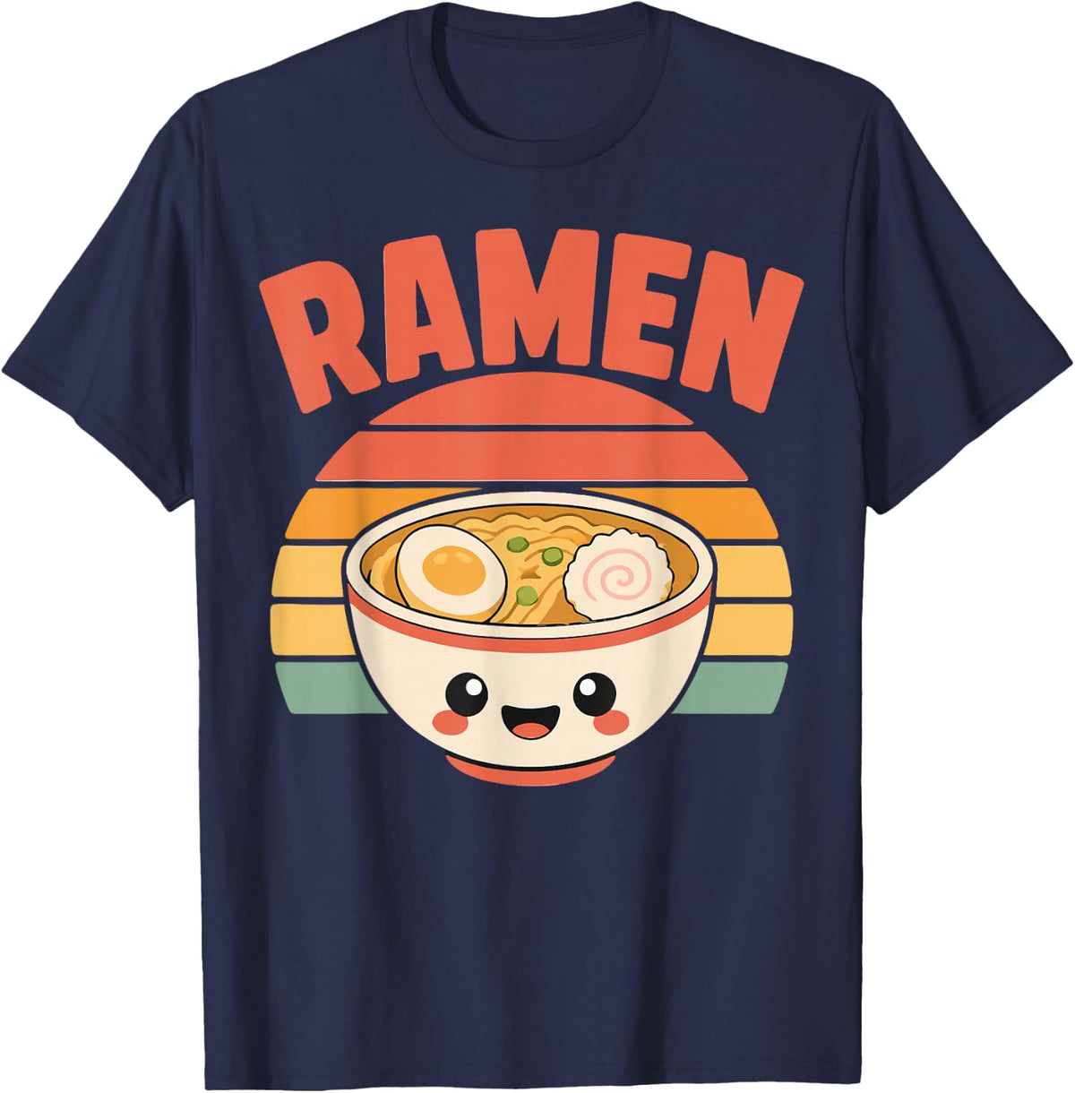 Ramen Lover Cute Japanese Noodles T-Shirt - Navy Blue