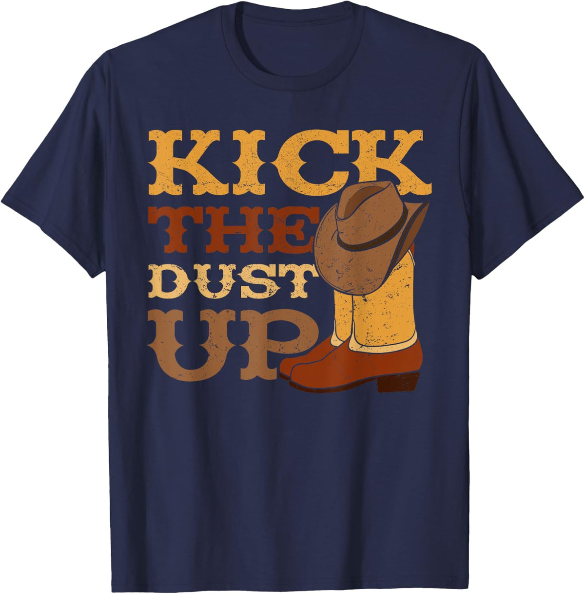 Kick The Dust Up Line Dancing Choreographer Dance Teacher T-Shirt - Navy Blue