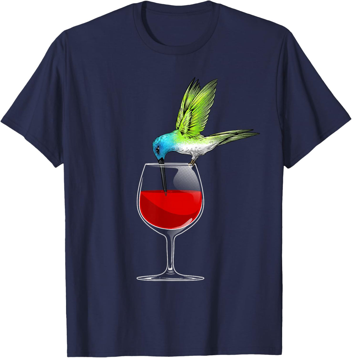 Cute Hummingbird Design for Men Women Kids Hummingbird Lover T-Shirt Small - Navy Blue