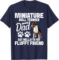 Miniature Bull Terrier Dad Hello Miniature Bull Terrier T-Shirt - Navy Blue