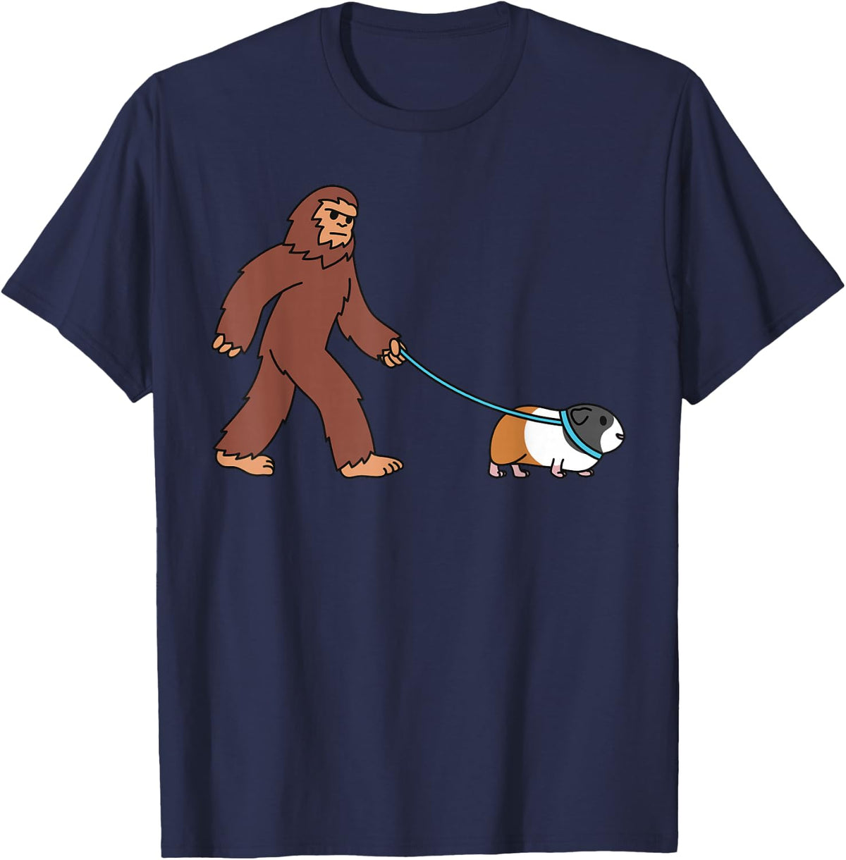 Bigfoot Guinea Pig Pet T-Shirt - Navy Blue