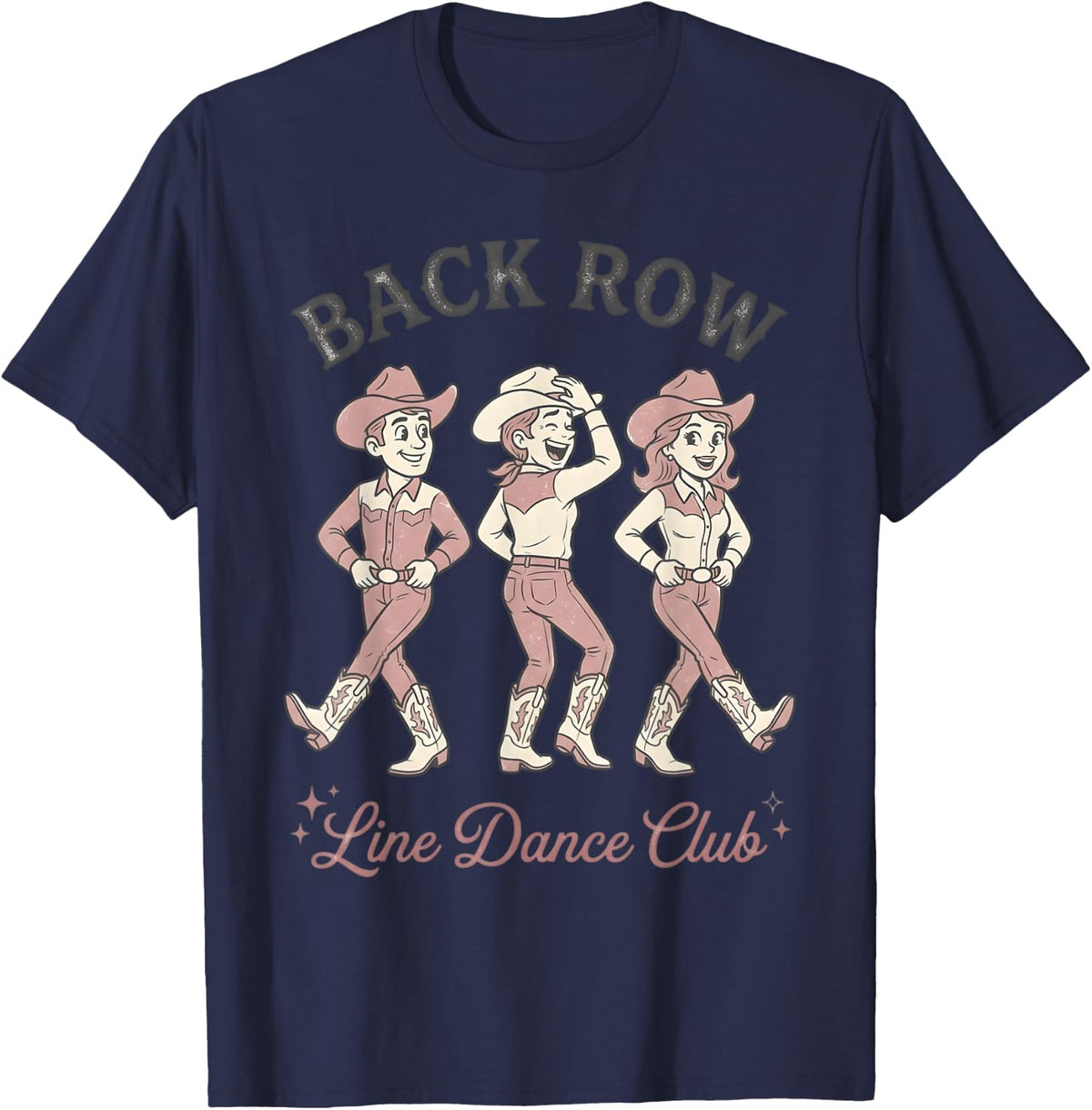 Line Dance Club Line Dancing Line Dancer T-Shirt - Navy Blue
