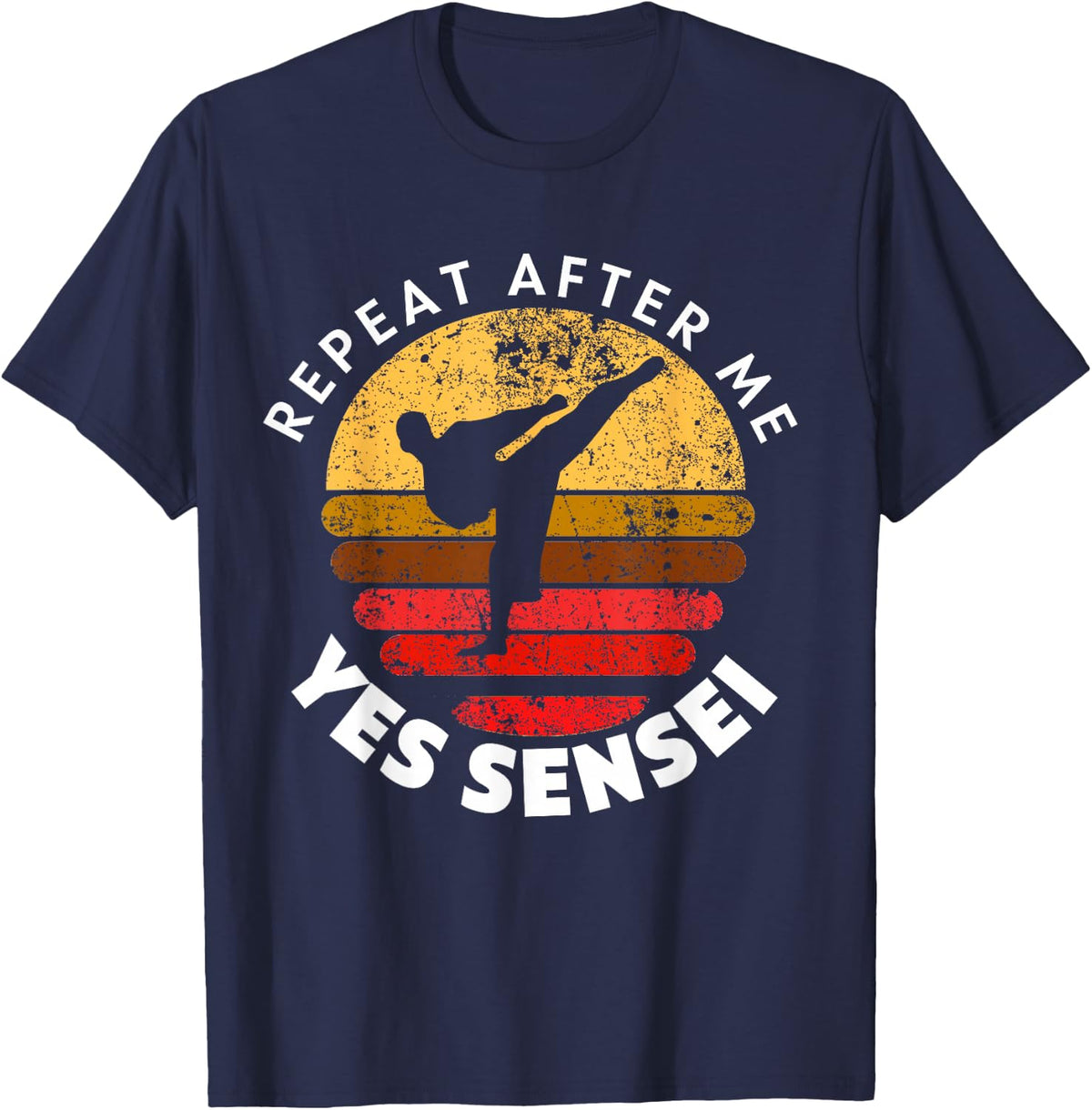 Speak to me! Yes, Sensei T-Shirt - Navy Blue