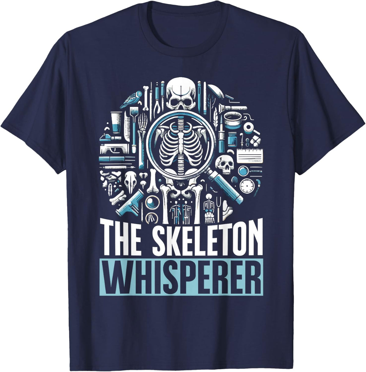 Forensic Anthropology Crime Scene Forensic Science T-Shirt - Navy Blue