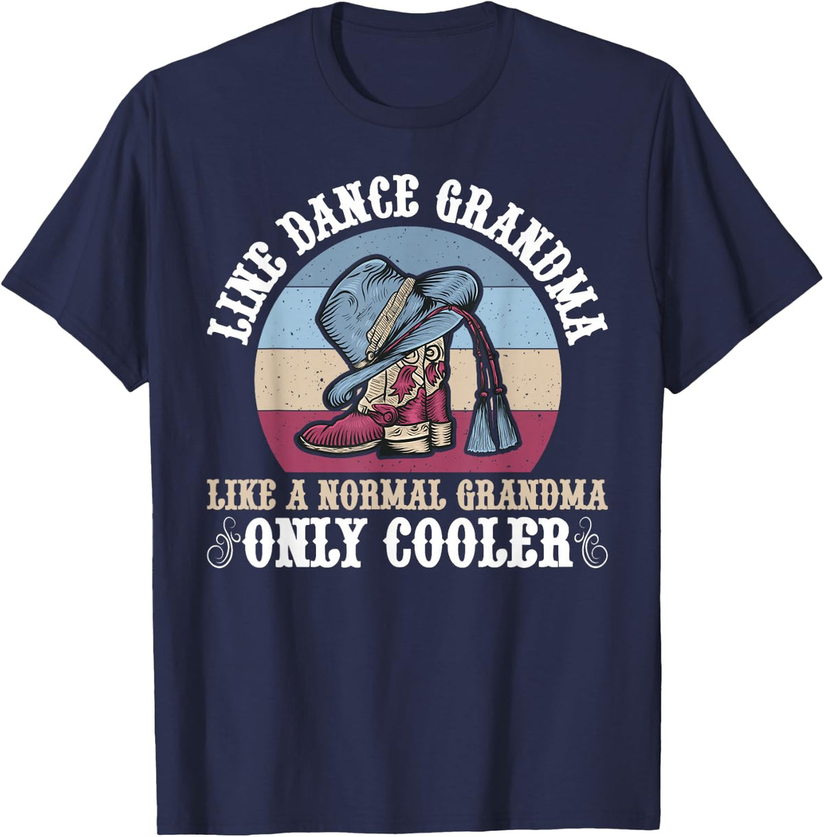Line Dance Grandma Definition Line Dancer Line Dancing T-Shirt - Navy Blue
