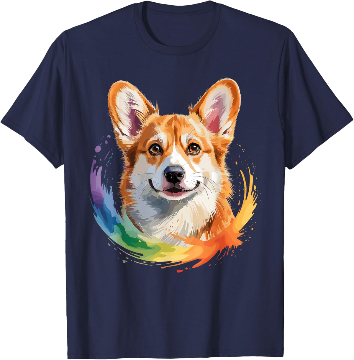 Funny Corgi Design for Men Women Welsh Corgi Dog Lover T-Shirt - Navy Blue