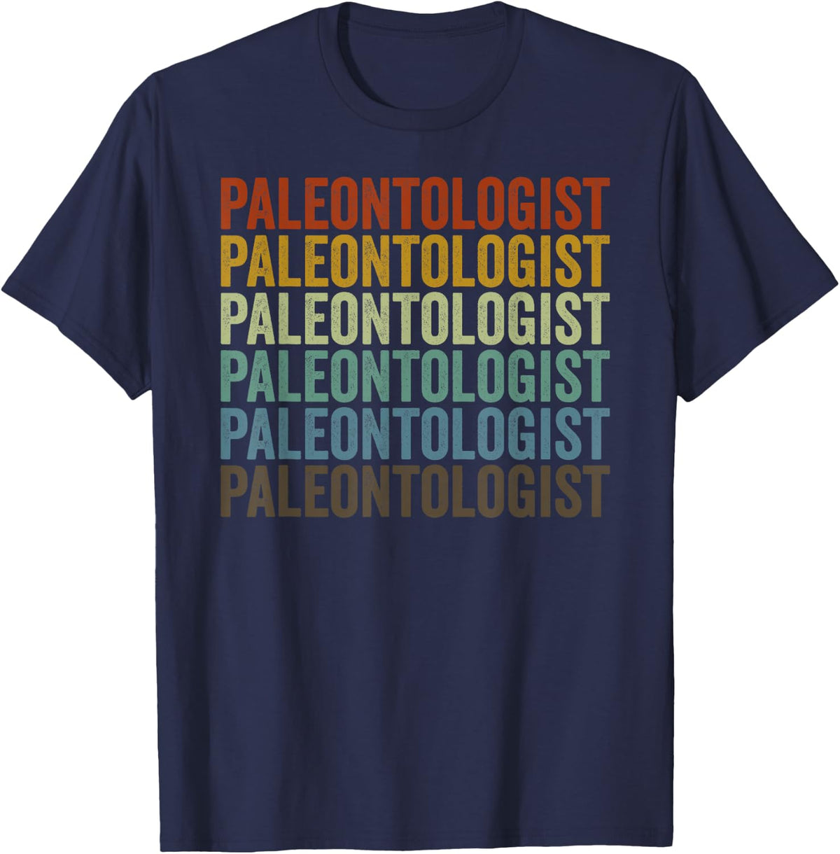 Paleontologist Retro T-Shirt - Navy Blue