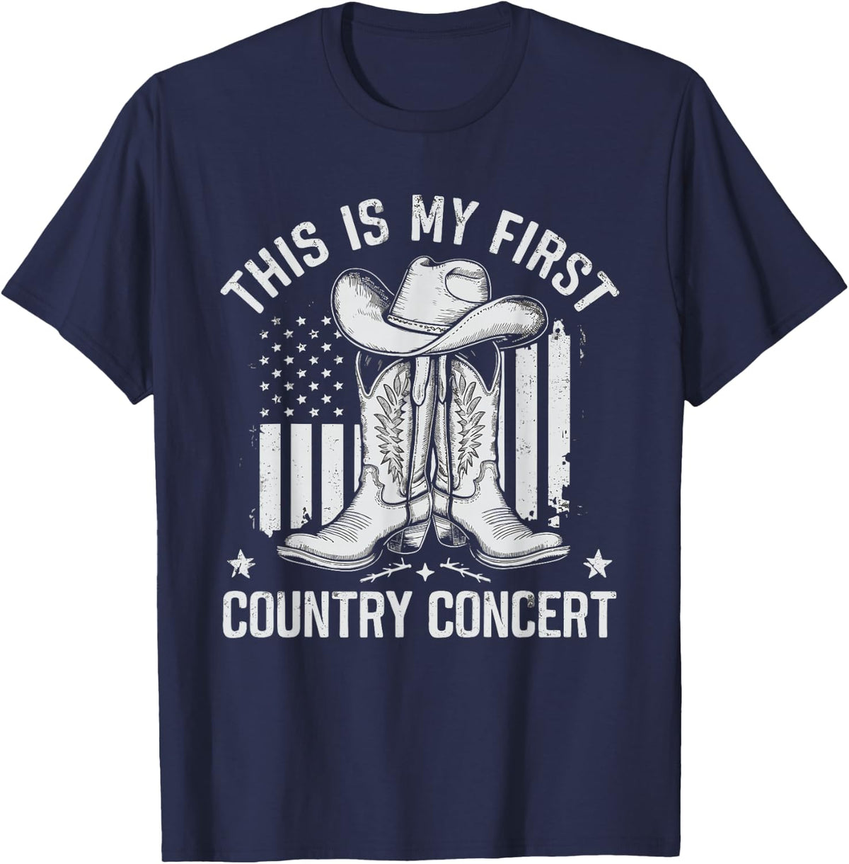 This Is My First Country Concert T-Shirt - Navy Blue
