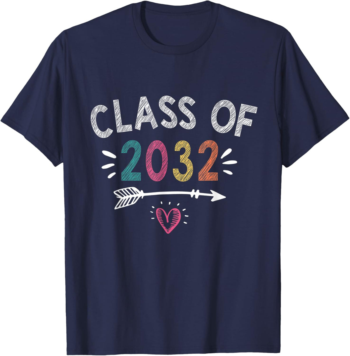Class Of 2032 Kindergarten Graduation Gifts T-Shirt - Navy Blue