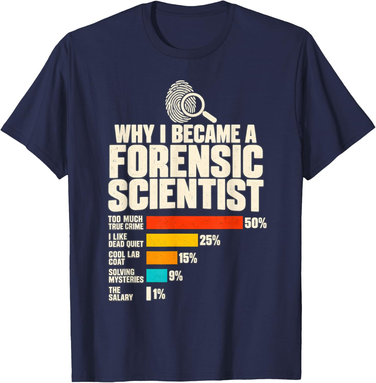 Forensic Scientist Why I Became A Crime Scene Investigator T-Shirt - Navy Blue